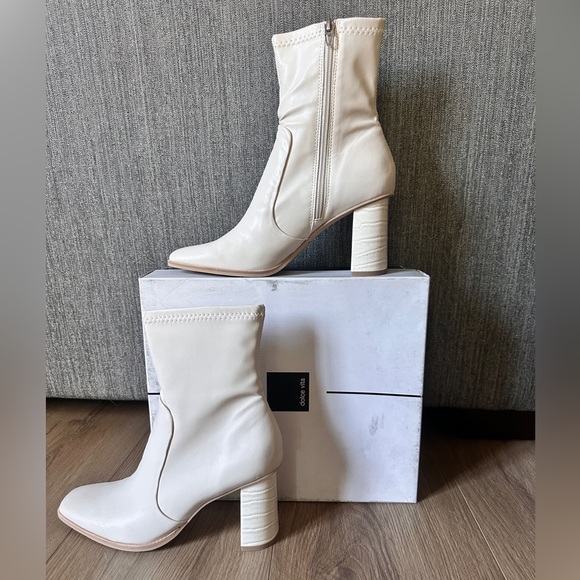 Dolce Vita Shoes - Dolce Vita Petya Ivory Stella Leather Ankle Boots